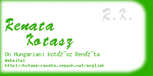 renata kotasz business card